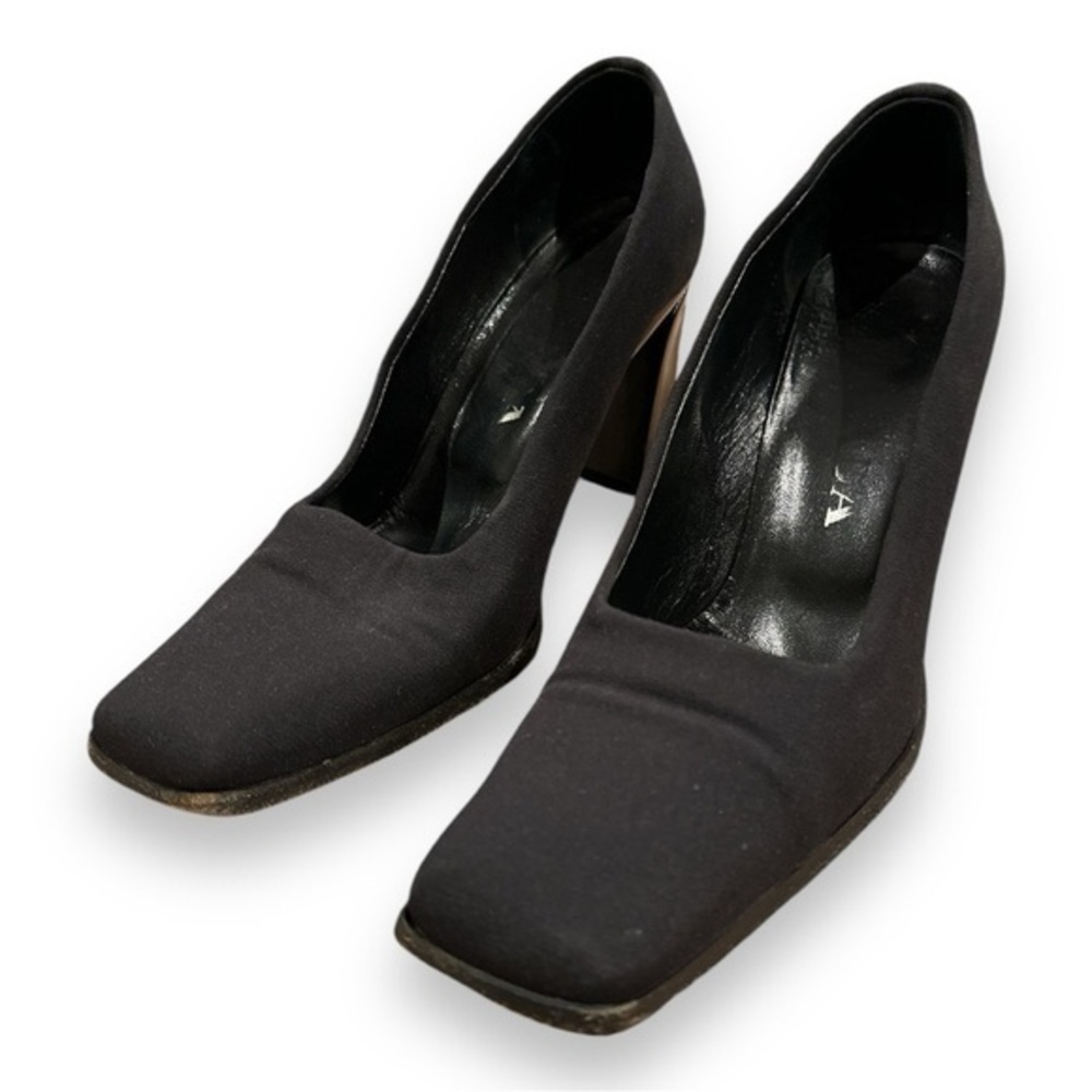 Prada Elegant Black Block Heels